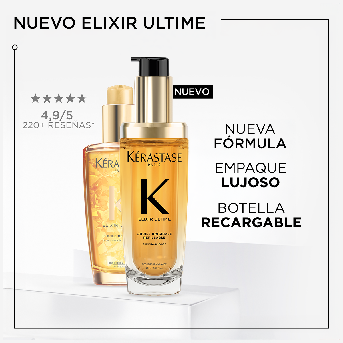 Aceite Kérastase Elixir Ultime L’Huile Originale RECARGABLE (75 ML)