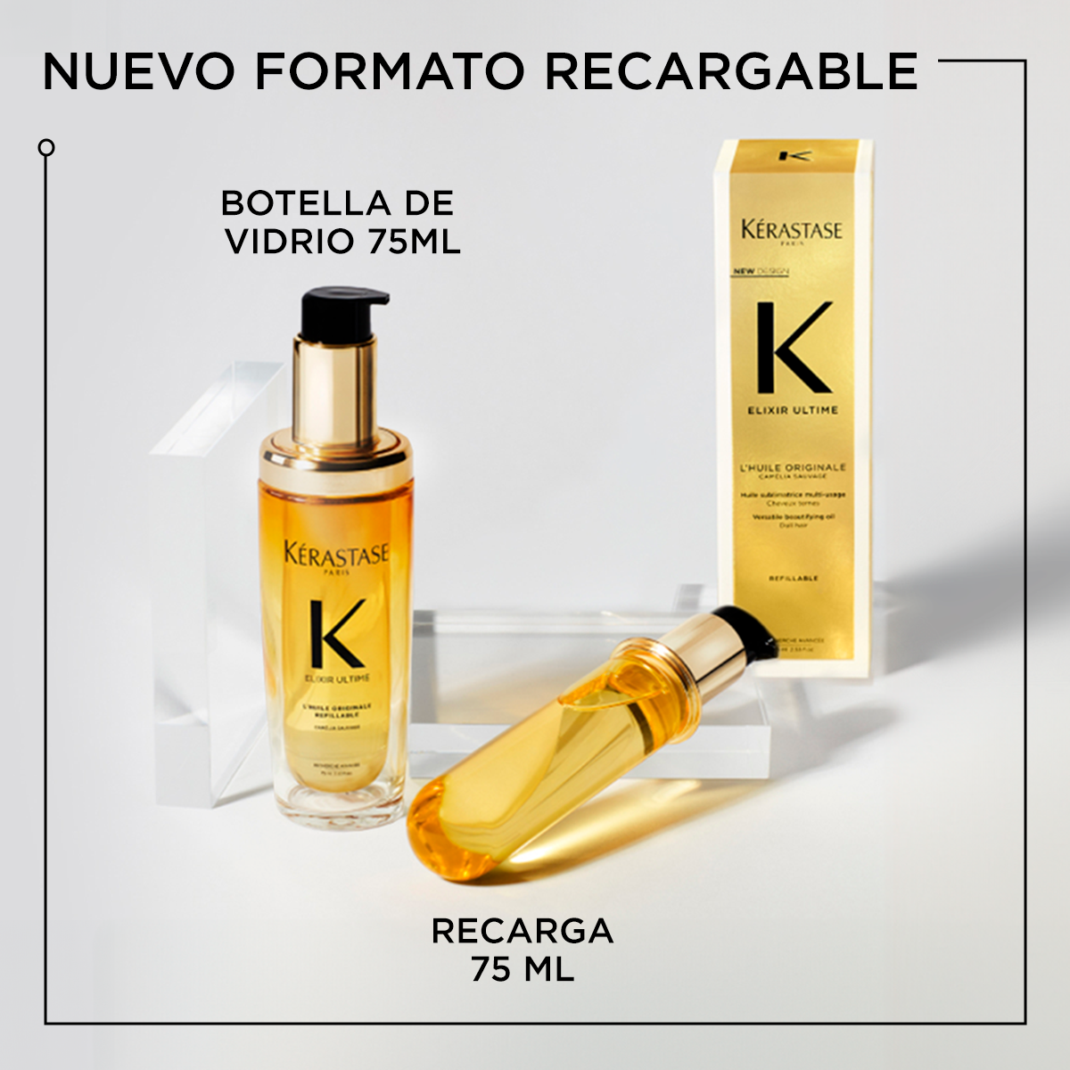 Aceite Kérastase Elixir Ultime L’Huile Originale RECARGABLE (75 ML)